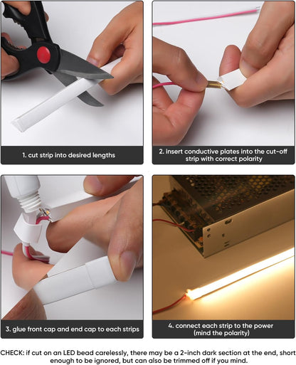 24V Under Cabinet Led Strip Connector Wire Kit