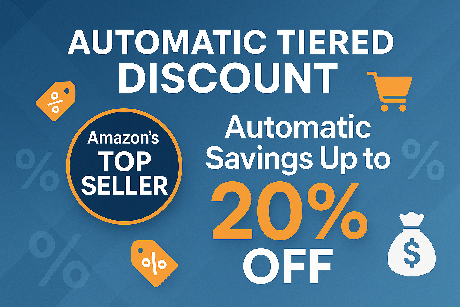 AUTOMATIC TIERED DISCOUNT-Amazon's Top Seller | Automatic Savings Up to 20% OFF.