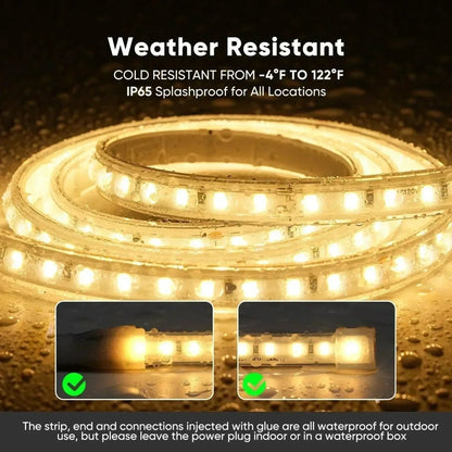 CE-Listed 230V COB Led Strip Light Adhesive Tape Light 3000K/4000K/6500K IP65 - Shine Decor