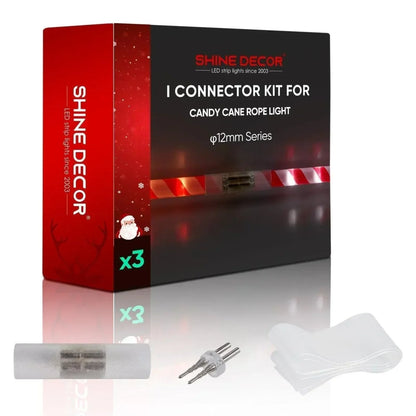 Connector Pack For 110V Candy Cane LED Rope Light and Patriotic Rope Light - Shine Decor