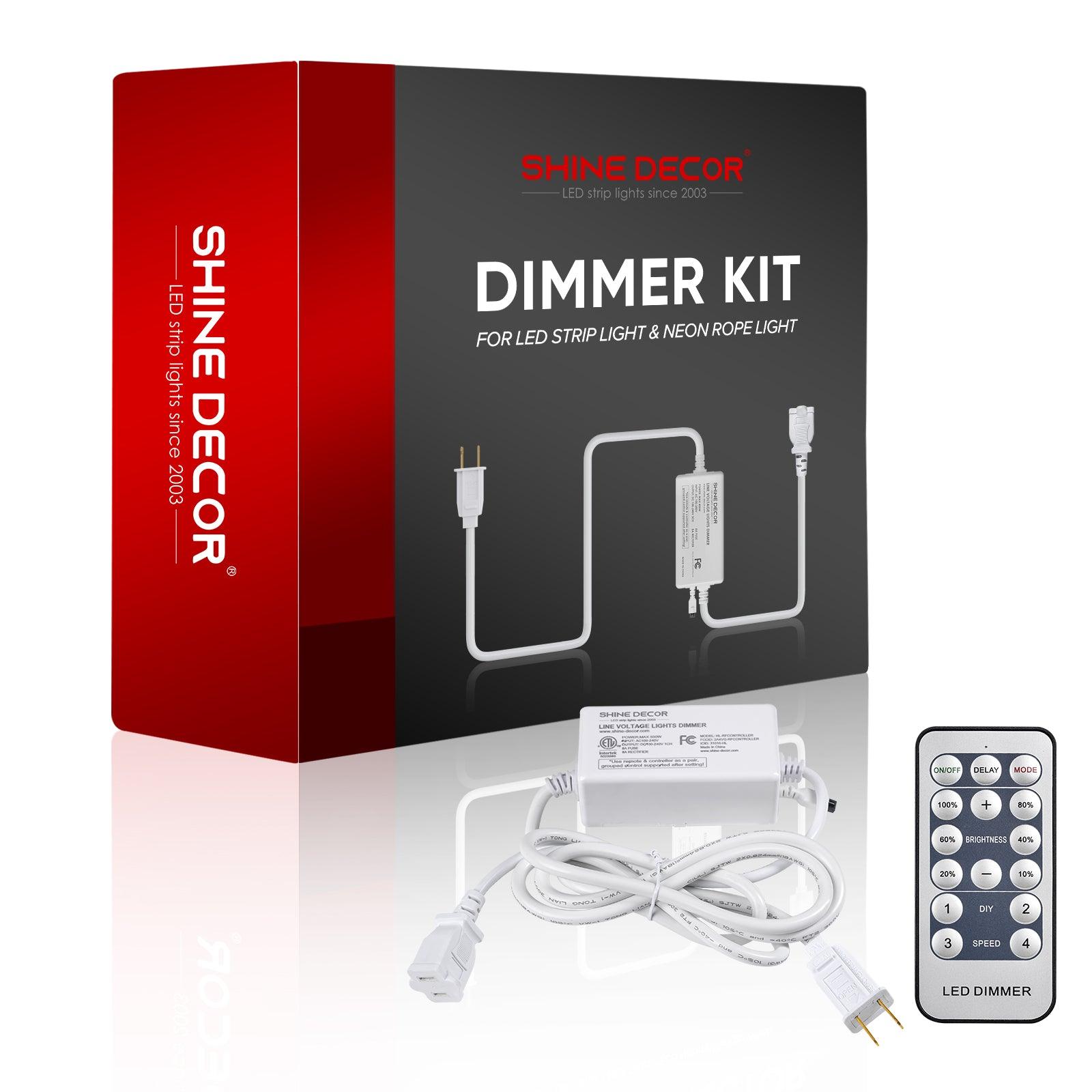 Dimmer Controller Pack with Remote for All LED Strip Lights & LED Neon Rope Lights - Shine Decor