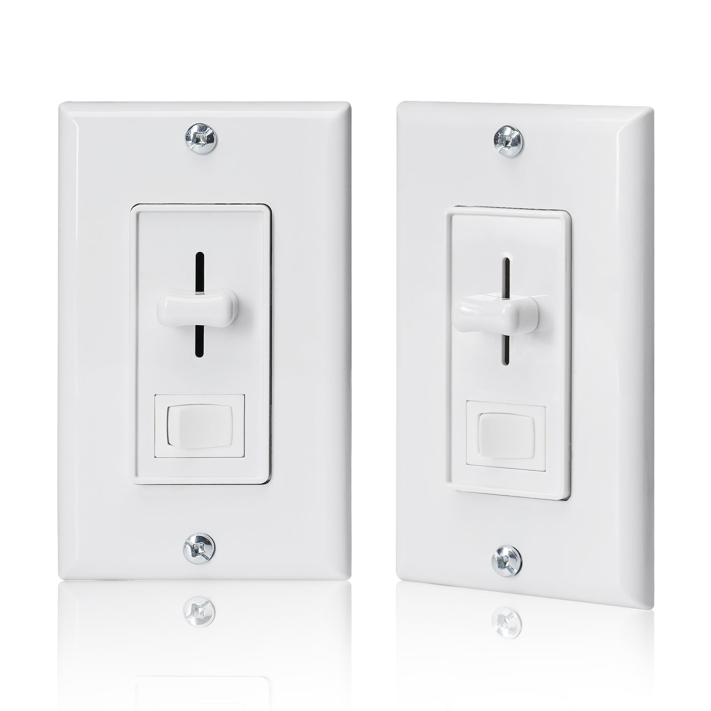 ELV Slide Dimmer Light Switch Pack Wall Plate Included UL Listed - Shine Decor