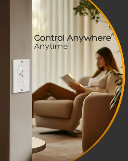ELV Slide Dimmer Light Switch Pack Wall Plate Included UL Listed - Shine Decor