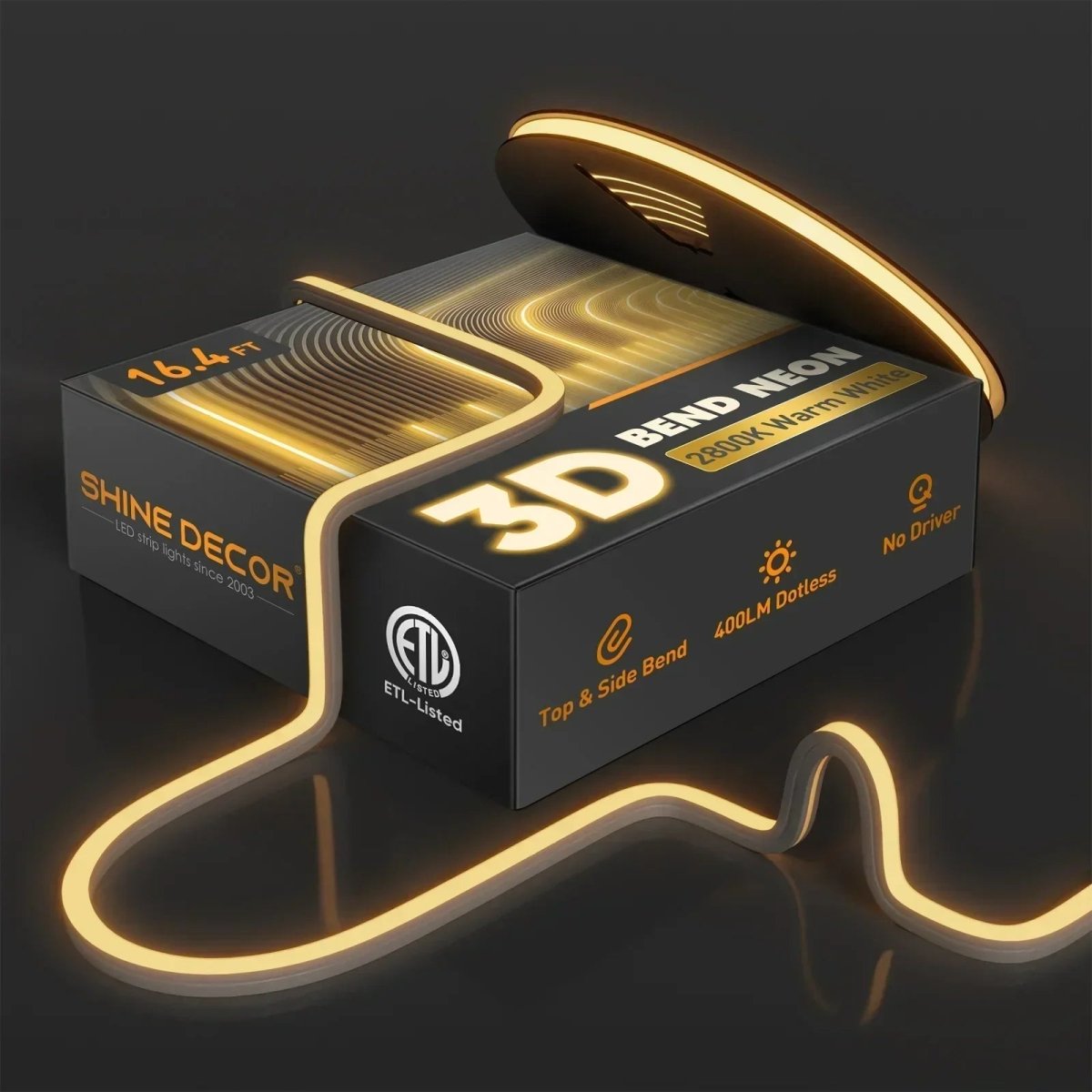 End Cap Pack for 120V 3D Bend LED Neon Rope Lights 10x10mm - Shine Decor