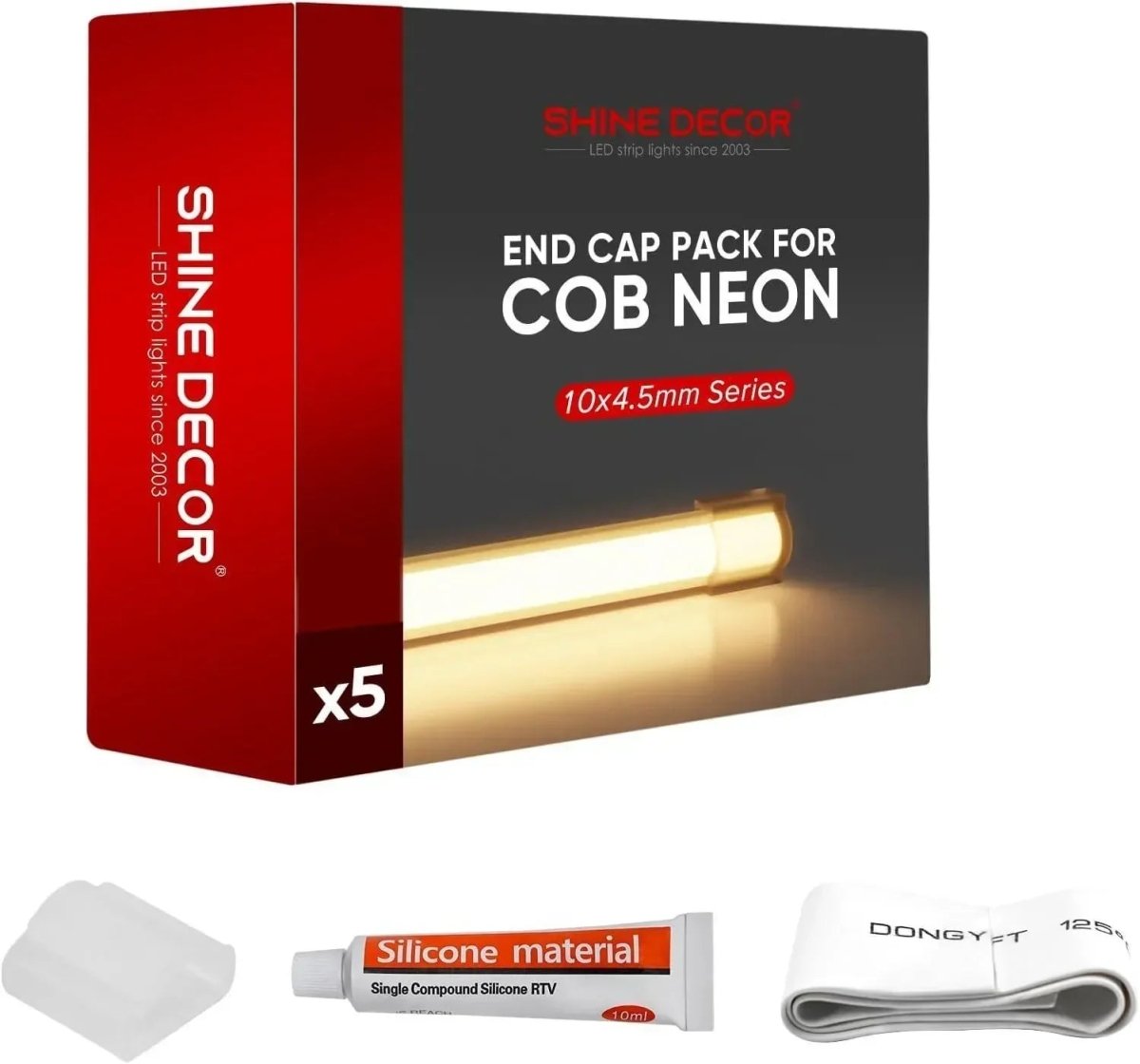 End Cap Pack for 120V COB Neon/COB Strip - Shine Decor