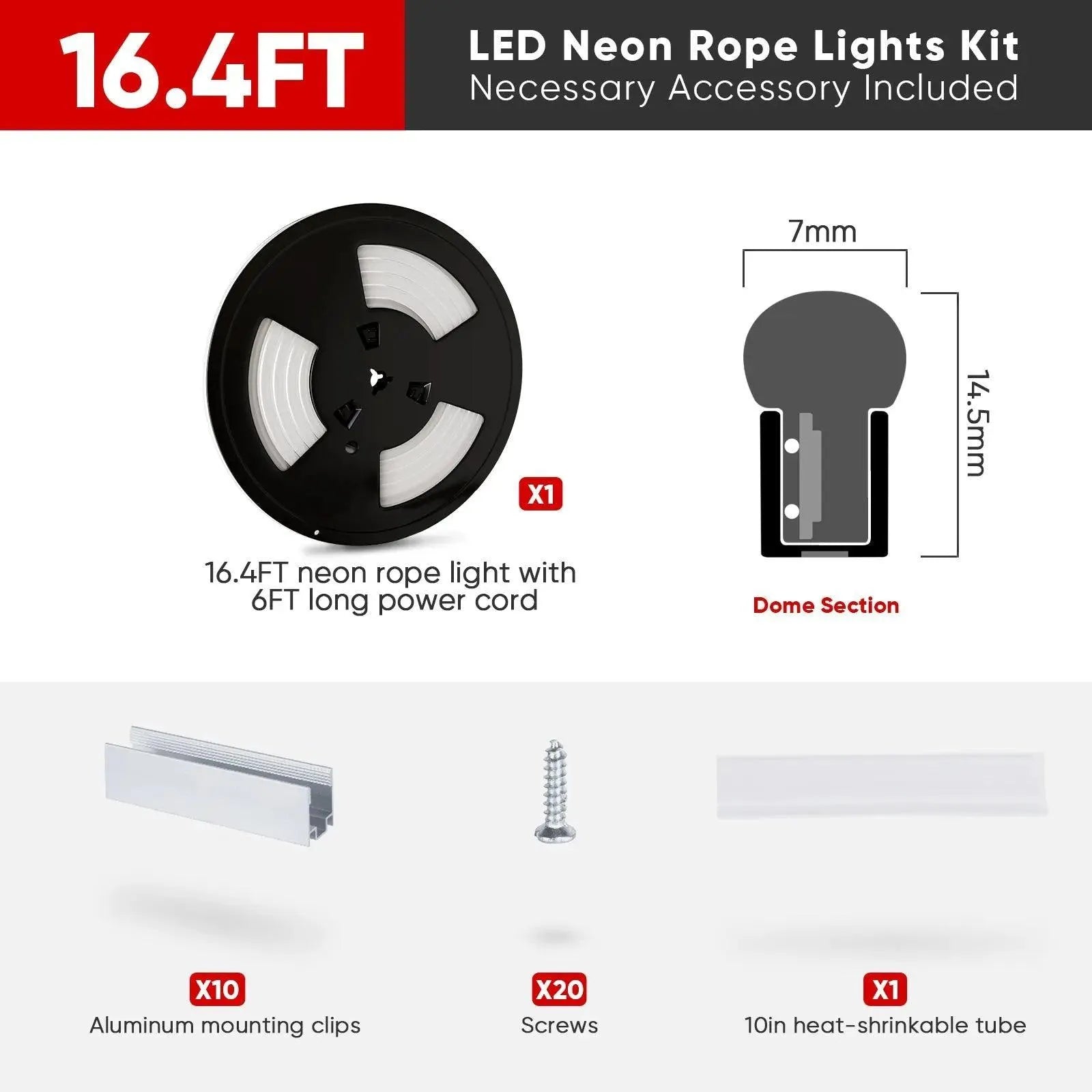 ETL Listed 3000K warm white LED neon rope light with 120LEDs/M density, cut at 1.6ft intervals for a cozy living room accent