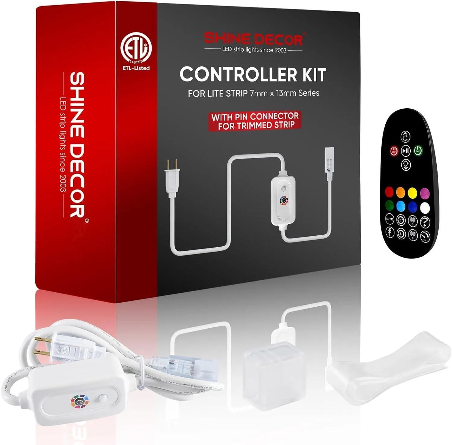 Extra Controller Kit for 110V 7x13mm RGB LED Lite Strip Lights - Shine Decor