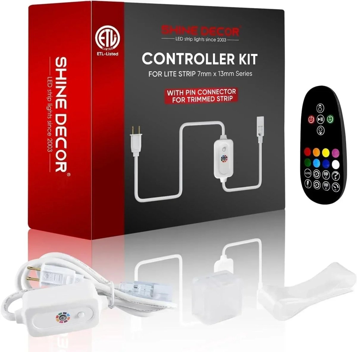 Extra Controller Kit for 110V 7x13mm RGB LED Lite Strip Lights - Shine Decor