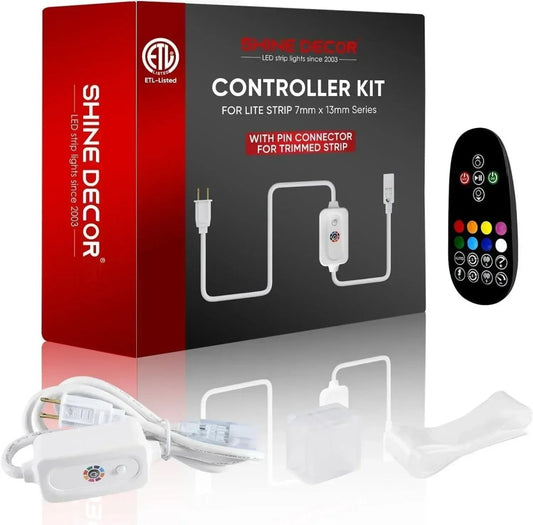Extra Controller Kit for 110V 7x13mm RGB LED Lite Strip Lights - Shine Decor
