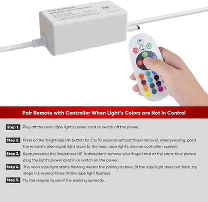 Extra Controller Pack for 110V 10x20mm RGB Neon Light-Eco RGB Neon - Shine Decor