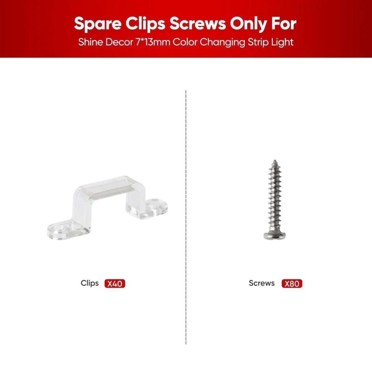 Extra Mounting Pack for 110V Eco Strip CCT Strip And Lite RGB Strip - Shine Decor