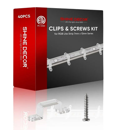 Extra Mounting Pack for 110V Eco Strip CCT Strip And Lite RGB Strip - Shine Decor