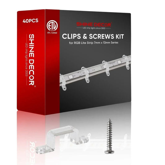 Extra Mounting Pack for 110V Eco Strip CCT Strip And Lite RGB Strip - Shine Decor