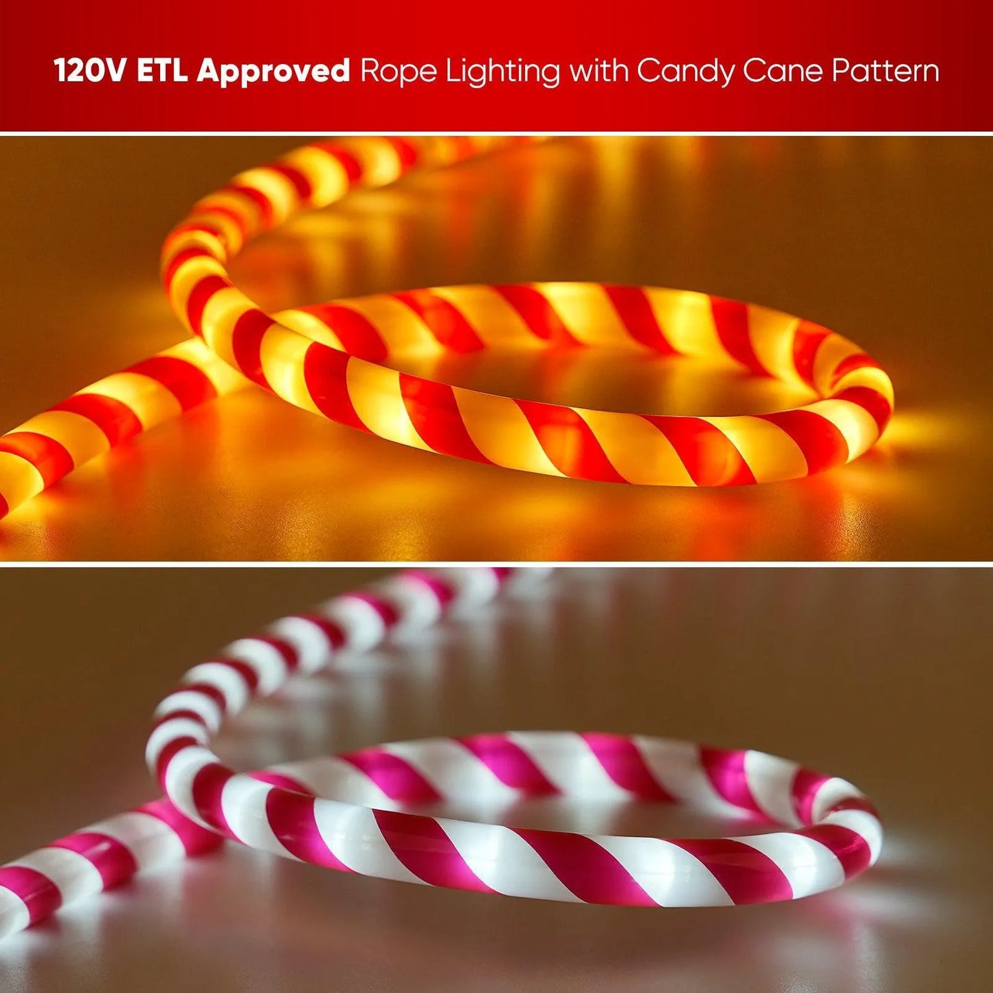 Extra Power Cord For 110V Candy Cane LED Rope Light And Patriotic Rope Light - Shine Decor