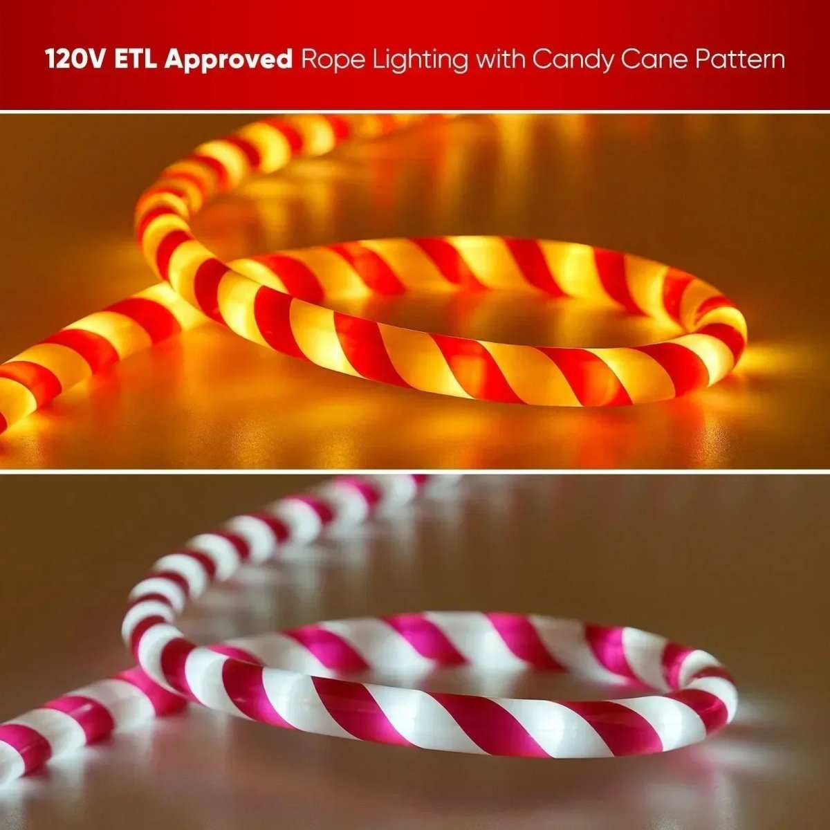 Extra Power Cord For 110V Candy Cane LED Rope Light And Patriotic Rope Light - Shine Decor