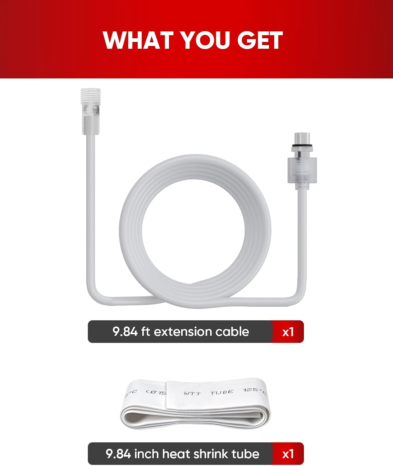 Male-to-Female 10FT Extended Power Cord Wire for LED Neon Rope Lights LED Strip Lights - Shine Decor