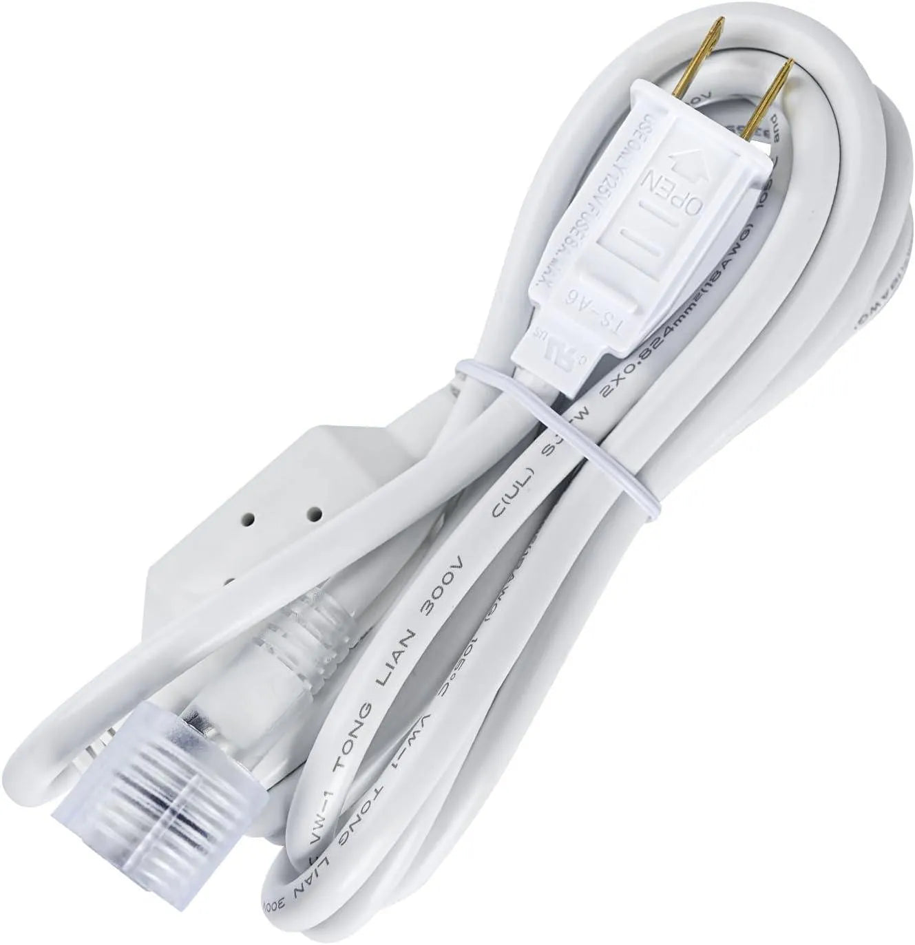 Male-to-Female 10FT Extended Power Cord Wire for LED Neon Rope Lights LED Strip Lights - Shine Decor