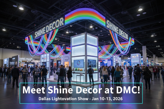 Meet Shine Decor at DMC!picture with led neon rope light showing 往届展会人潮涌动

Dallas Lightovation Show-Jan 10-13, 2026