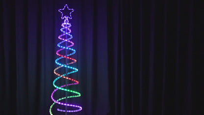 24V Dual Spiral Tree Christmas Tree Light Sturdy RGB Chasing Tree Light