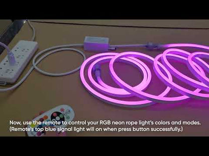 110V Eco RGB Neon Rope Light Long Lasting Bright Remote Control