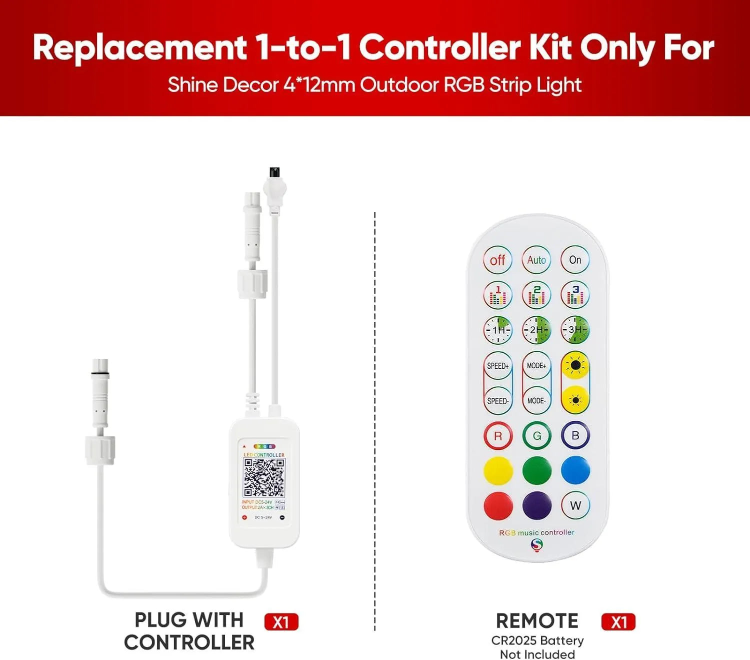 Replacing Controller of 24V IP68 Pool Lighting Smart RGB Led Strip Solid Silicone - Shine Decor
