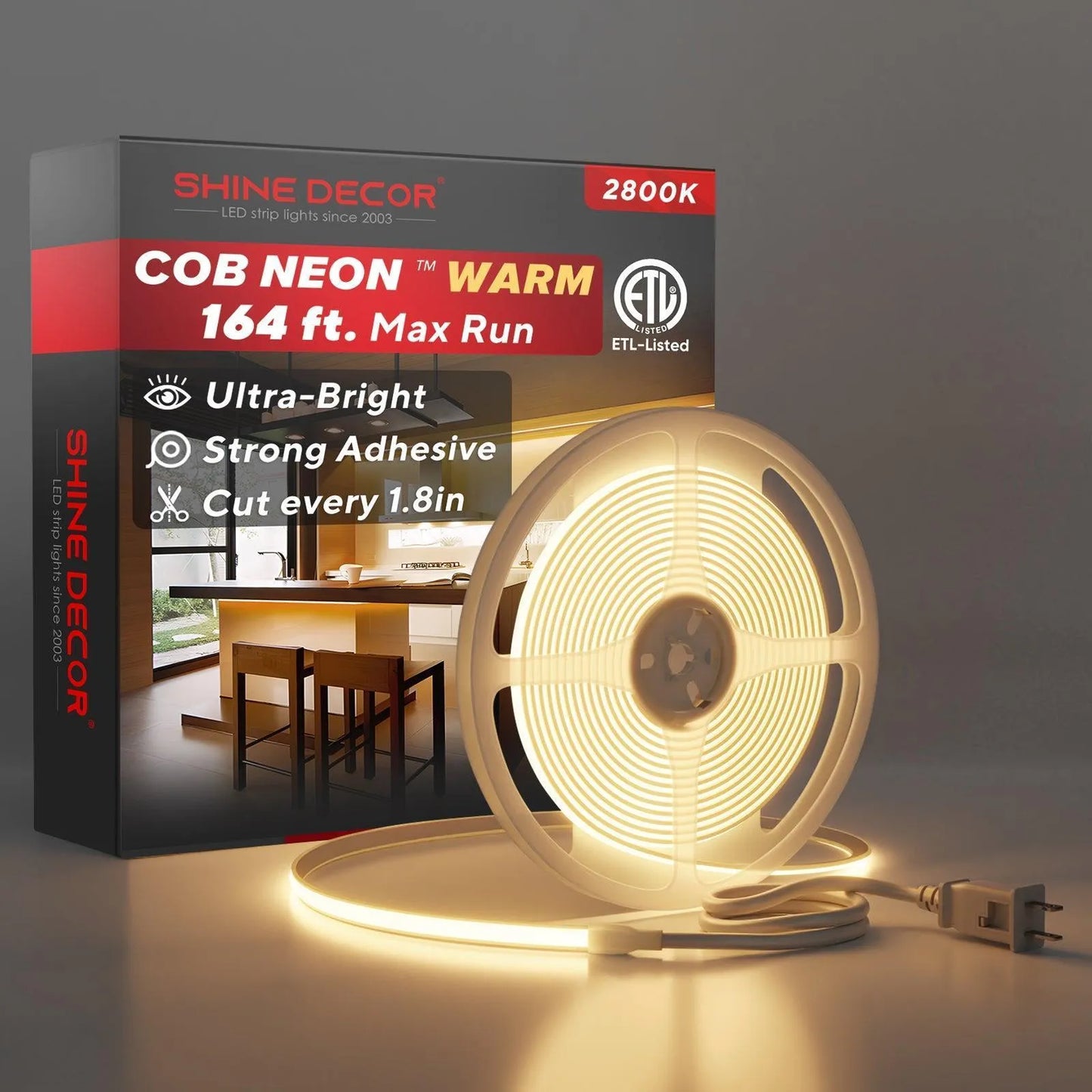 Track Channel 3.3FT/1M (Pack of 10) for COB Neon/COB Strip/3D Neon - Shine Decor