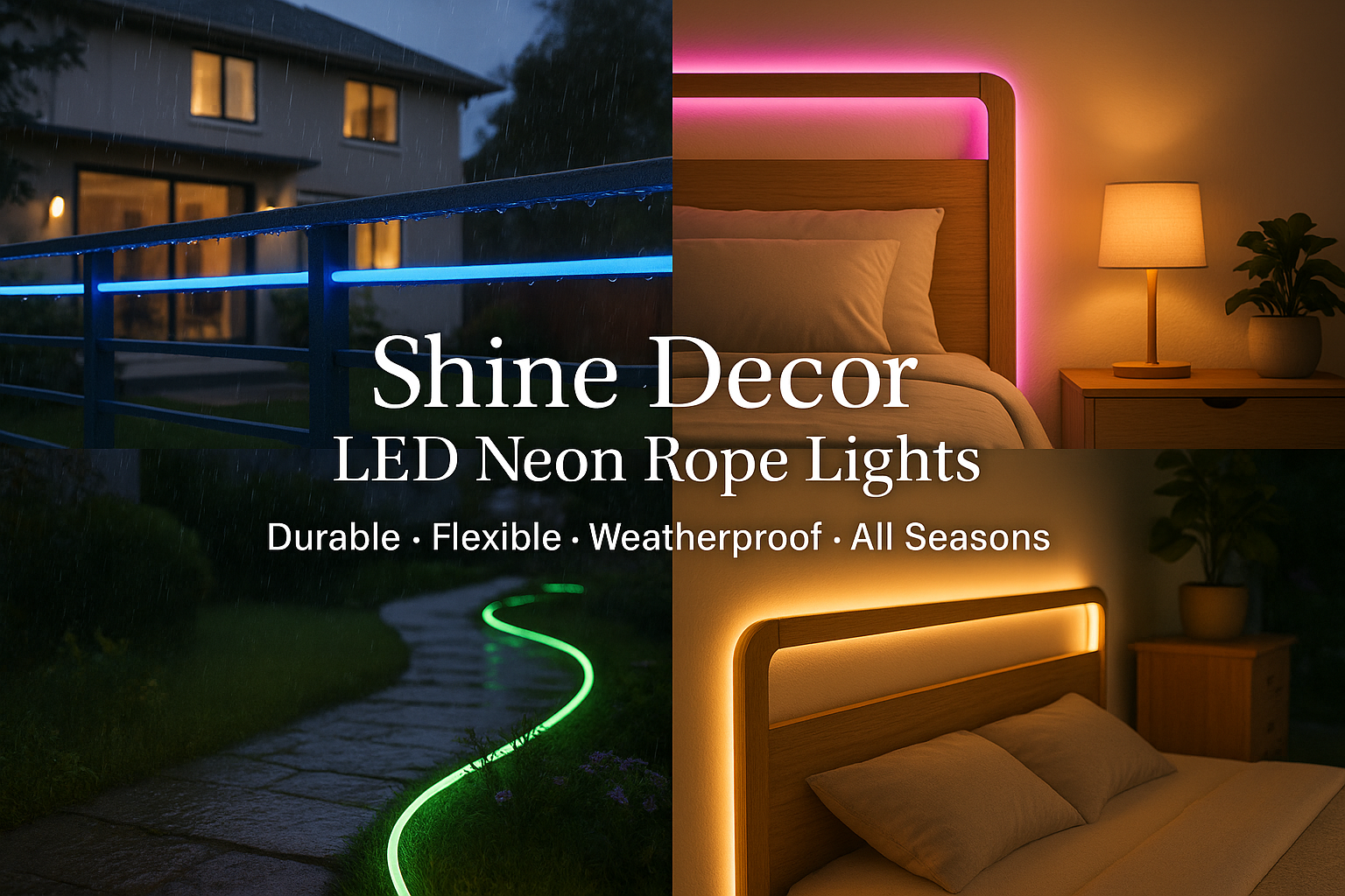 Upgrade your lighting project today with Shine Decor LED Neon Rope Lights—durable, flexible, and weatherproof. Perfect for all seasons, all spaces.
