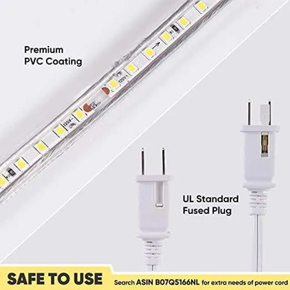 120V LED Strip 6500K/3000K White Pro Premium Strip 430Lumens/M - Shine Decor