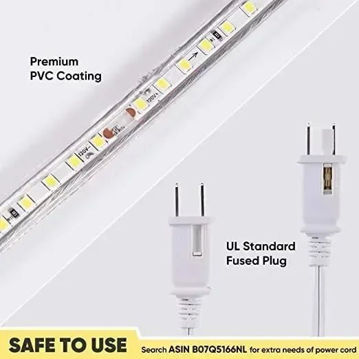 120V LED Strip 6500K/3000K White, Pro Premium Strip 430Lumens/M - Shine Decor