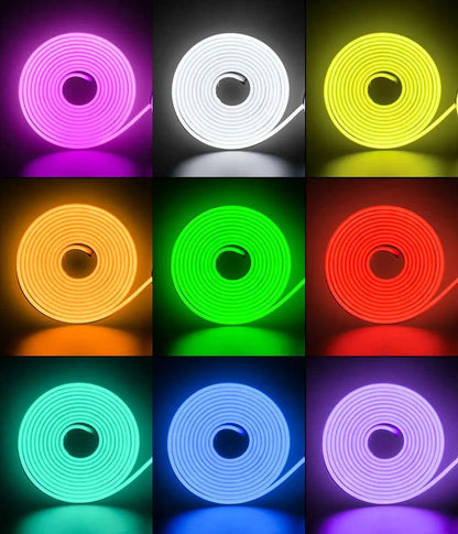 12V Smart RGB Neon Rope Light 16.4FT No Voltage Drop - Shine Decor
