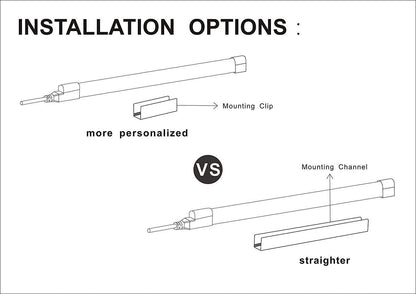 Aluminum Track Channel 3.3FT Pack of 8pcs For 110V Led Neon Light Single Color - Shine Decor