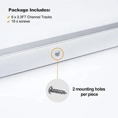 Track Channel 3.3FT For 110V 10X20mm RGB Neon-Eco RGB Neon - Shine Decor